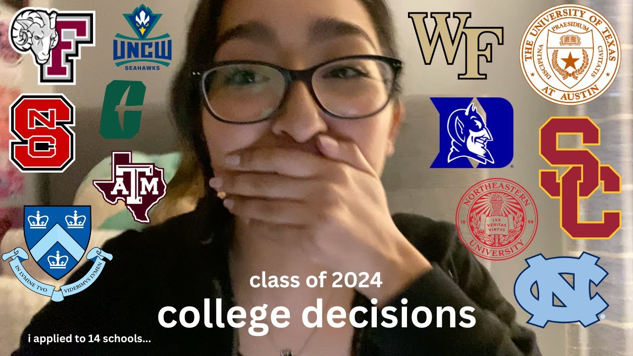 COLLEGE DECISIONS REACTIONS 2024 | *realistic* (14 schools, ivies, Duke, UNC)