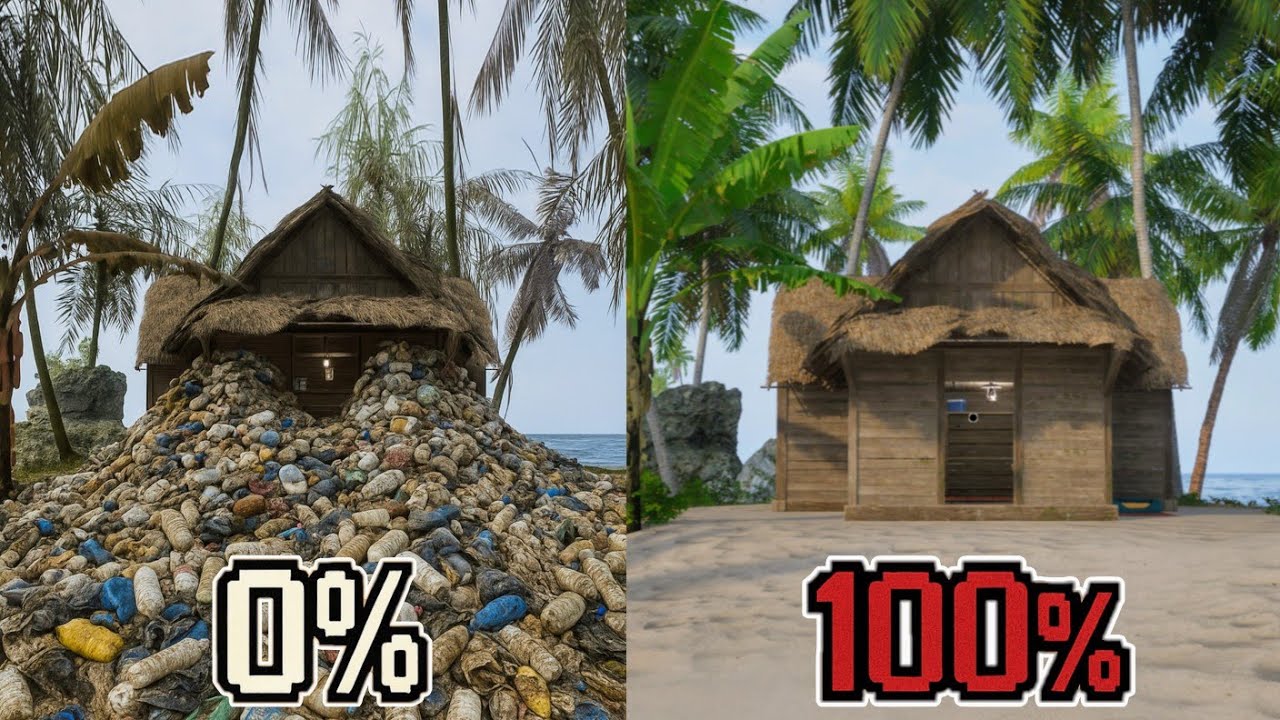Aku Membersihkan 100% Pulau di Restore Your Island