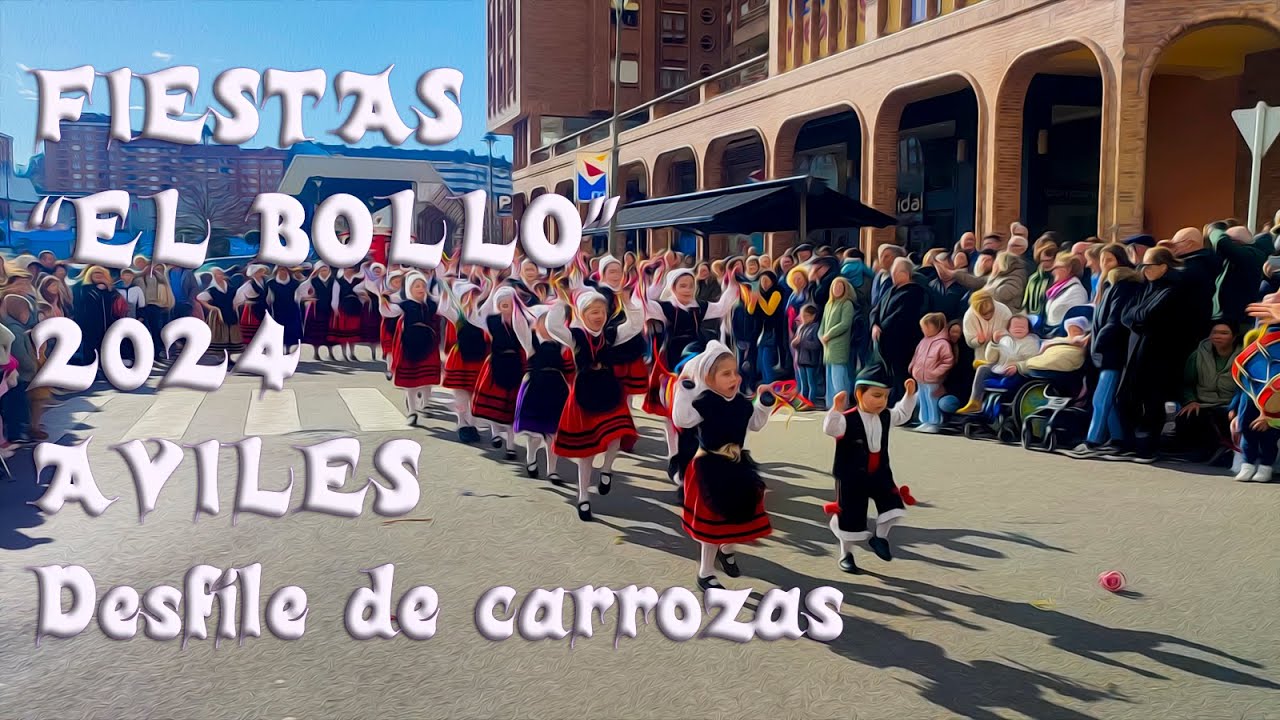 FIESTAS “EL BOLLO” 2024 | Desfile de Carrozas | Aviles Asturias  Spain