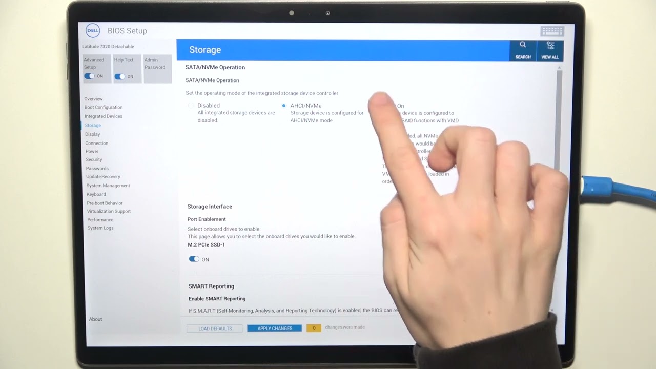 Как включить RAID на DELL 7320 Detachable