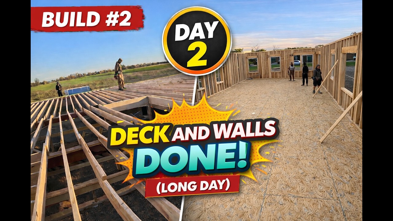 The Floor Is DONE! | Framing the Walls Begins | Build Series 2 · Day 2