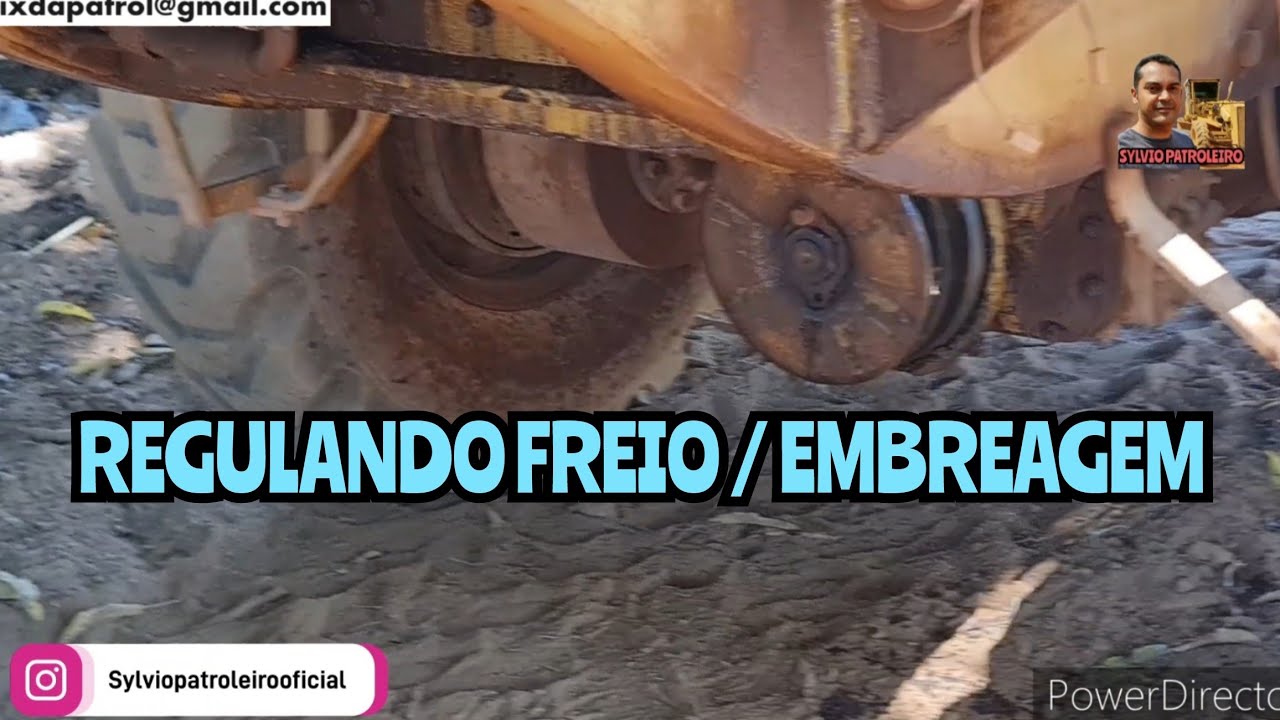 REGULANDO EMBREAGEM/FREIO / Motoniveladora caterpillar 120b grader niveleuse patrola