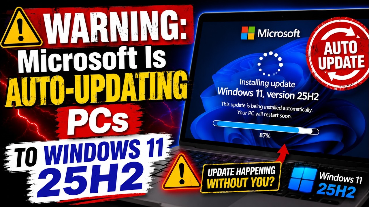 WARNING: Microsoft Is Auto-Updating PCs to Windows 11 25H2
