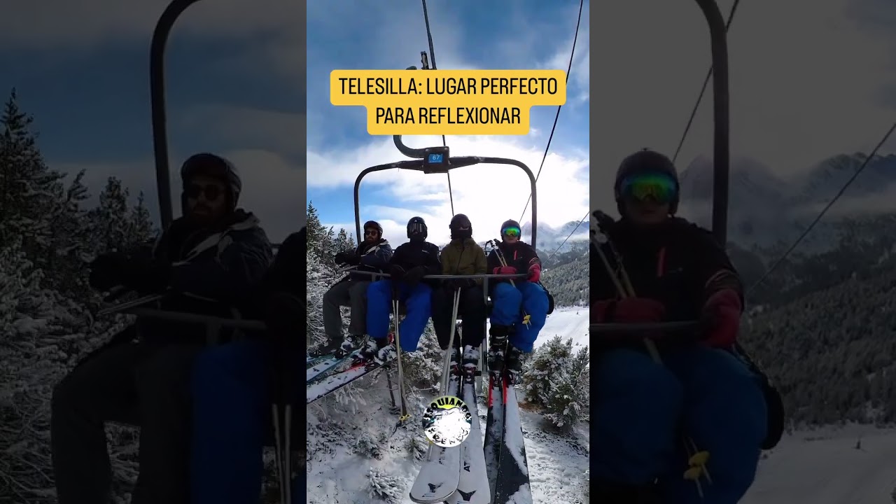 🟡El telesilla: ese lugar perfecto para reflexionar 💭 #esquiandosinfrenos  #snow #nieve #ski #skilife