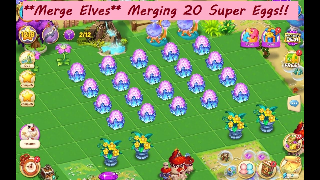 Merge Elves *Merging 20 Super Eggs!*
