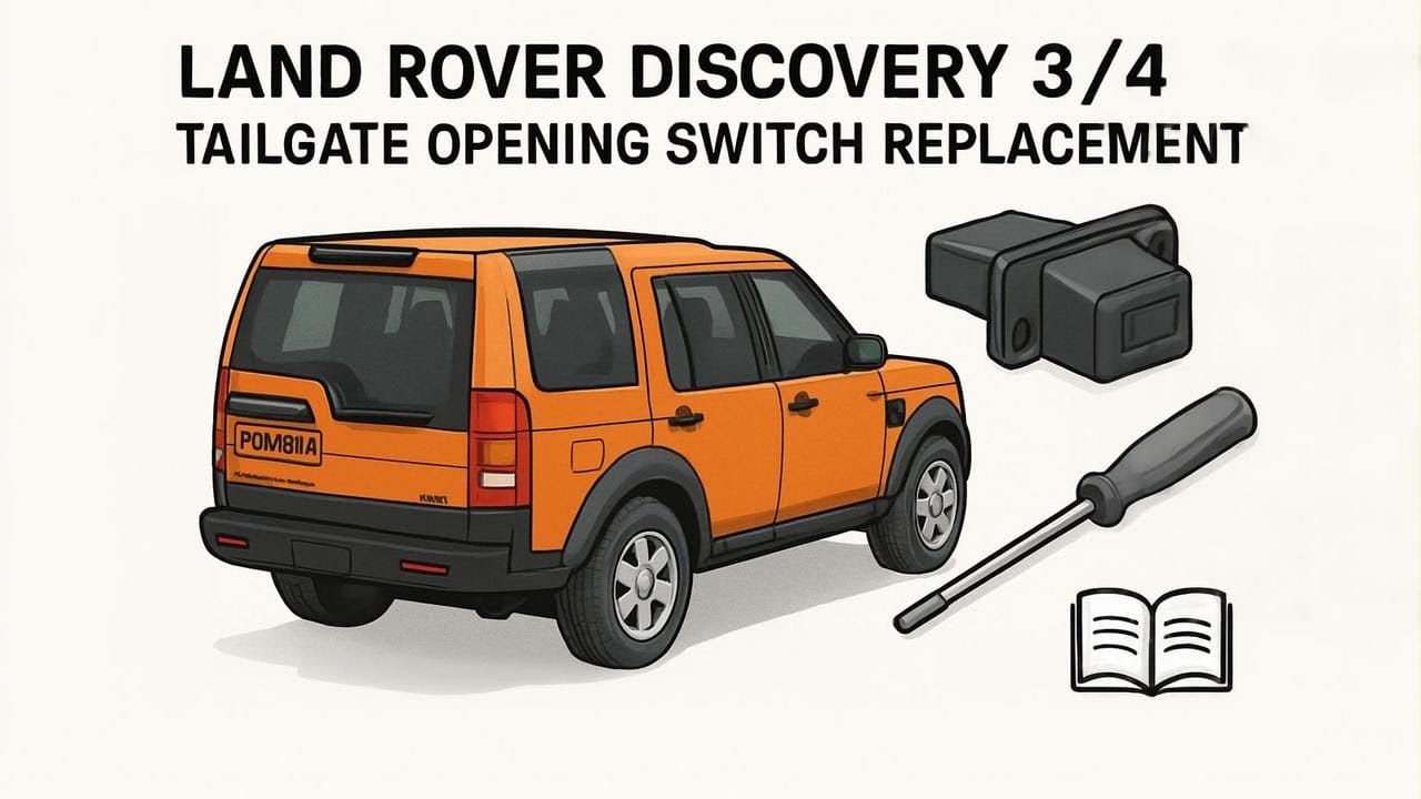 How to replace the tailgate opener switch on Land Rover Discovery 3 & 4 LR3 LR4