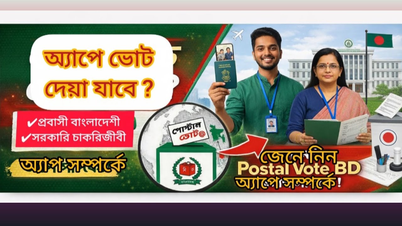 Postal Vote BD অ্যাপ | কারা ভোট দিতে পারবেন? ২০২৬ নির্বাচন গাইড”