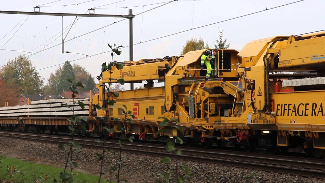 Robottrein Prorail (Eiffage Rail) reparatie spoor te Borne | Deel II | 8 november 2013