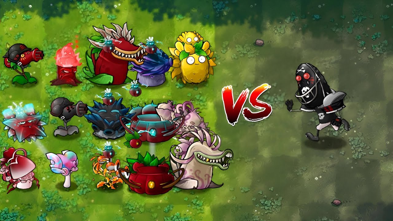 All Super Plants Vs Black Olive Tall Nut Zombie | PVZ Fusion