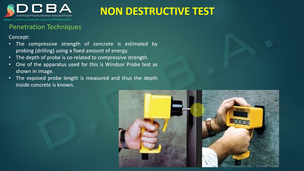 Lec 6 - Non Destructive Testing - Windsor Probe Test
