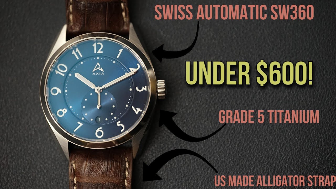 AXIA Sofia II in GRADE 5 Titanium - Swiss Made Automatic SW360 - Insane Value for Money
