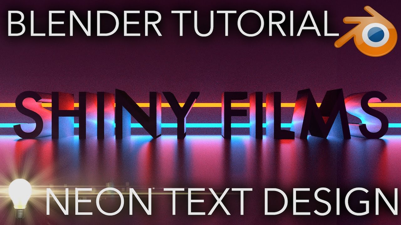 Blender Tutorial - Neon Lights Text Scene