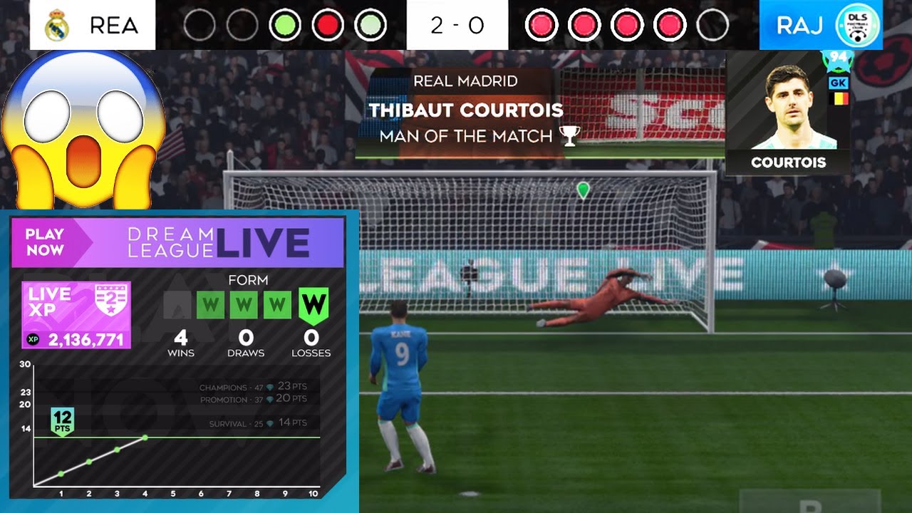 dls 23 | 4 match live 2 Best Team |Legendary Players | BEST SAVE FOREVER Penalty