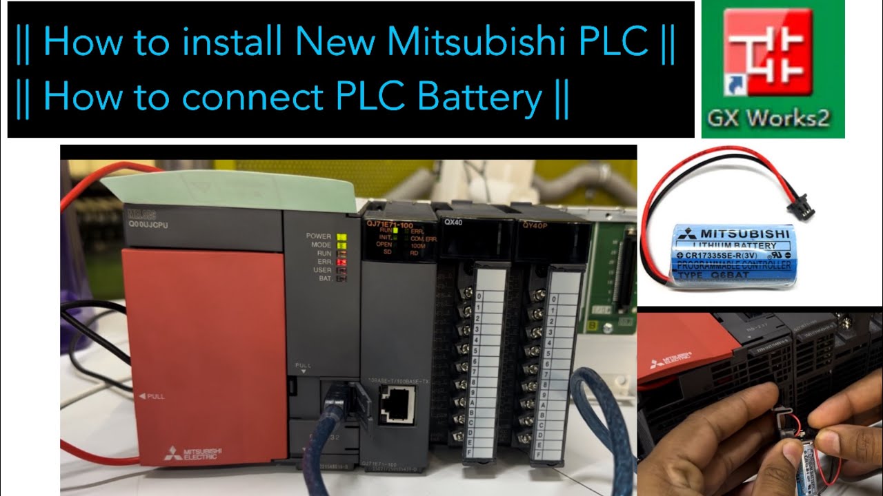 Mitsubishi PLC: How to install New Mitsubishi PLC Q Series & How to Reset PLC battery Error