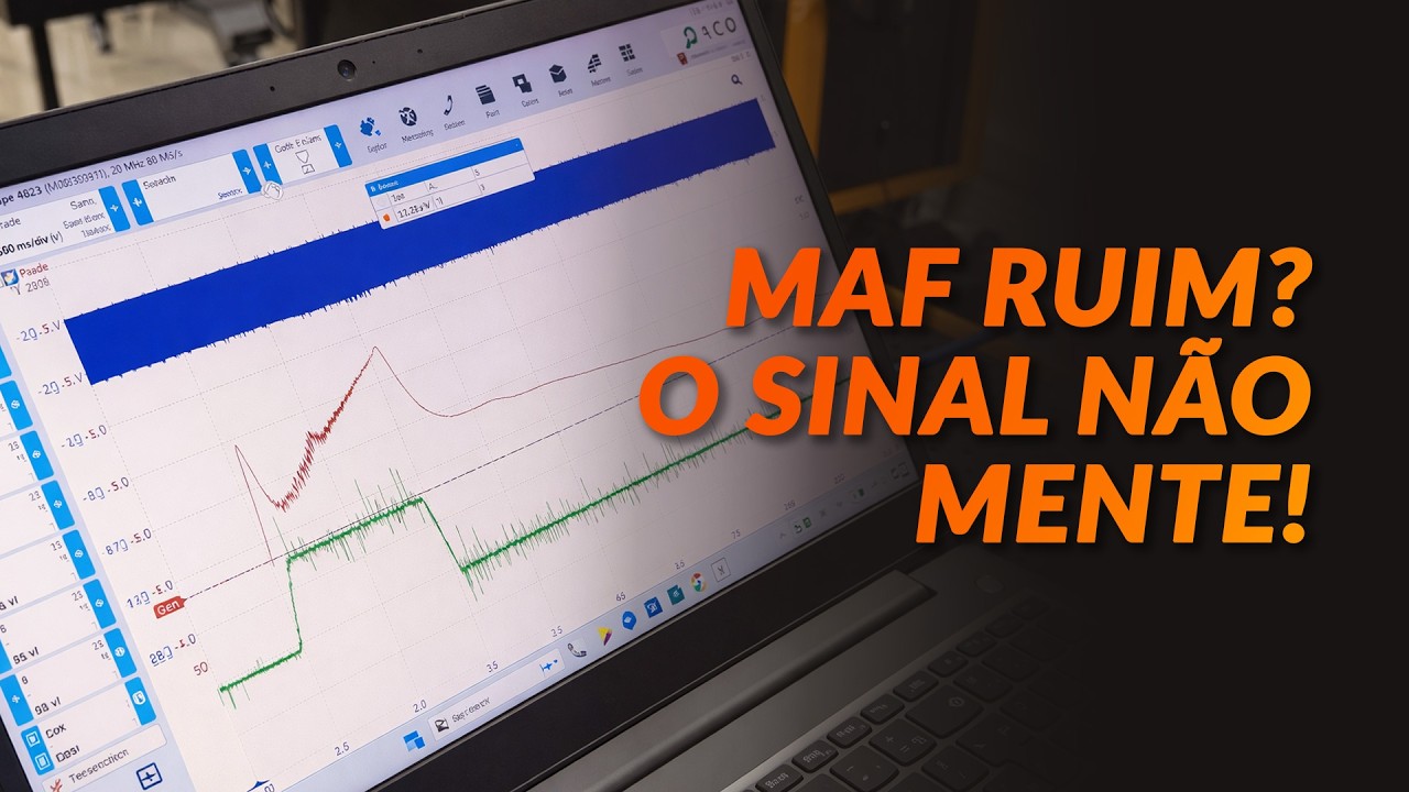 Osciloscópio revela defeitos no MAF que multímetro não detecta!