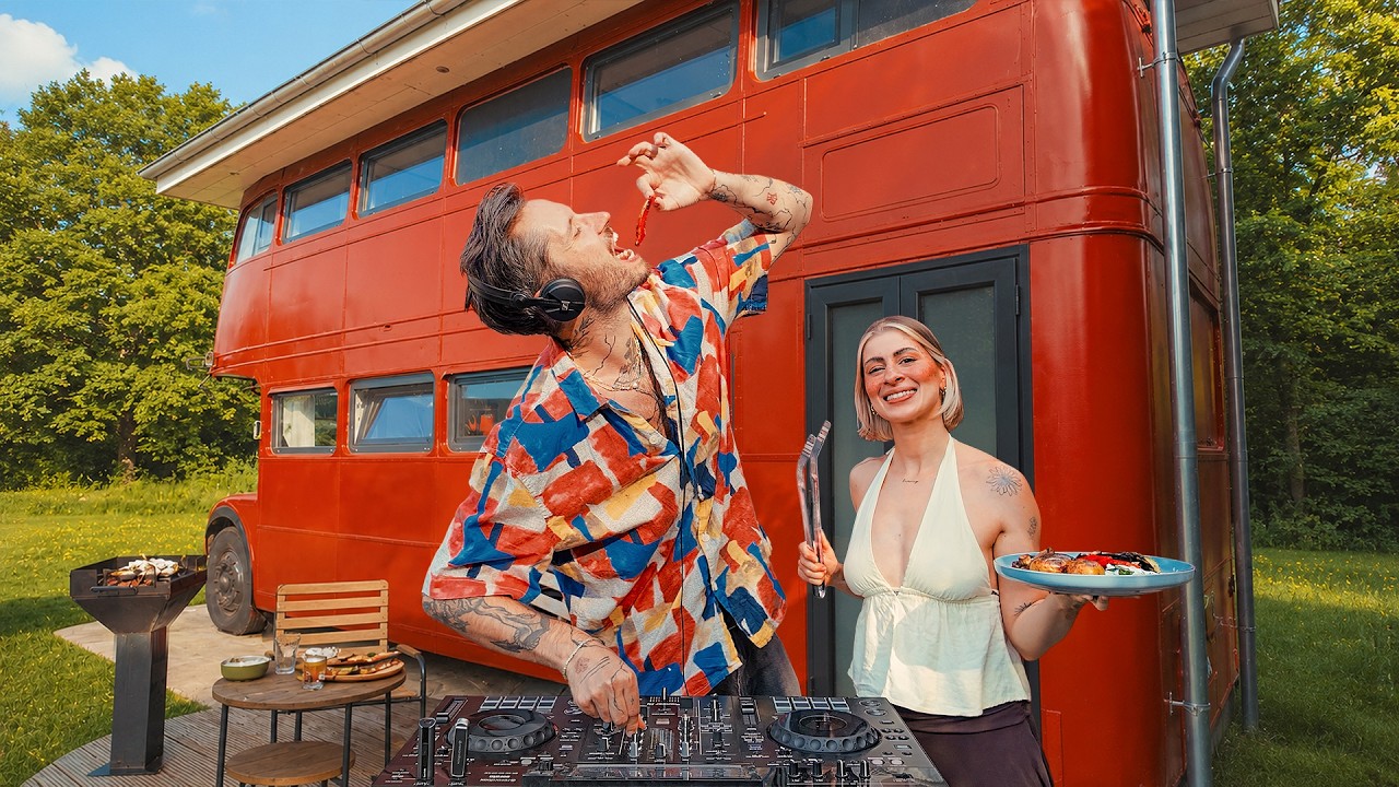 Groovy Latin House DJ Set | Outdoor BBQ at a London Bus