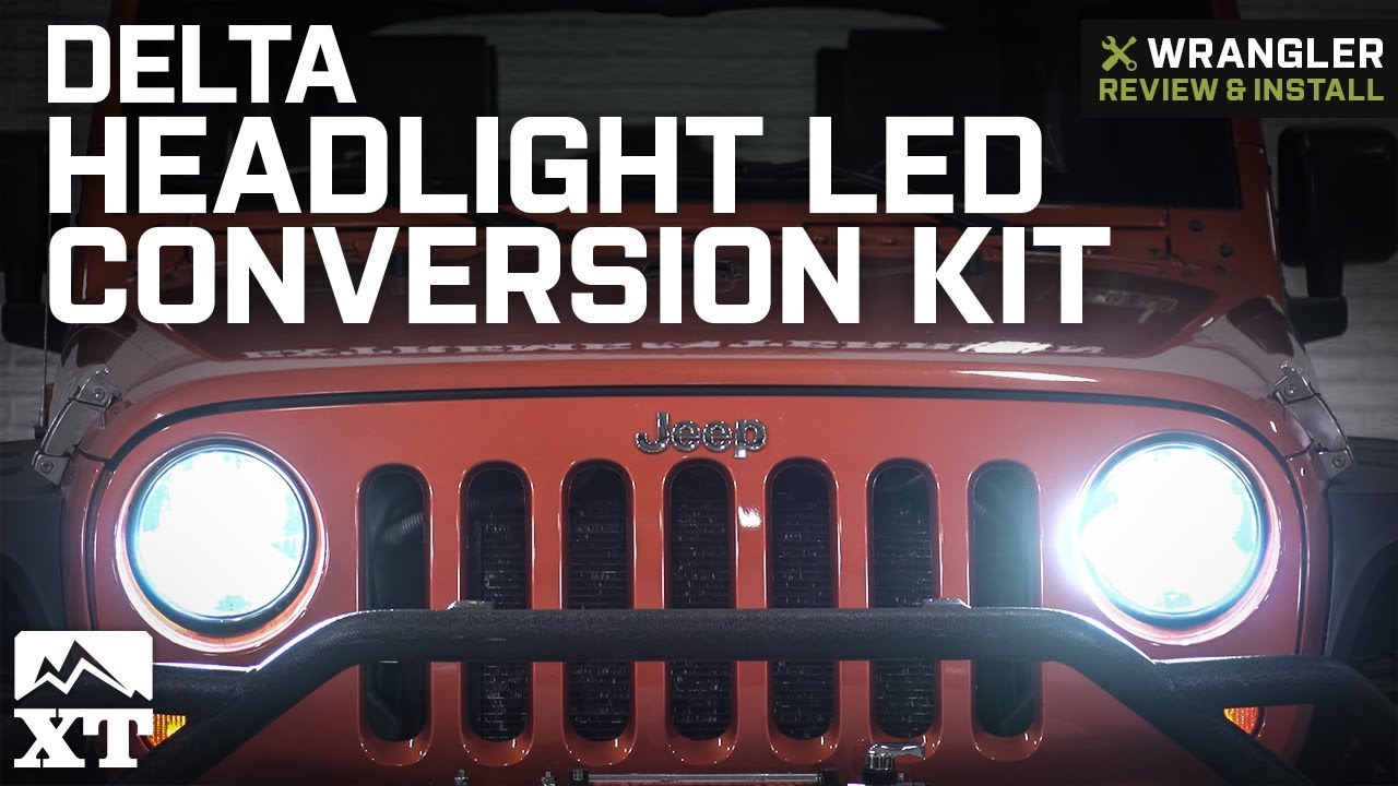 Jeep Wrangler Delta Headlight LED Conversion Kit - H13 (2007-2018 JK) Review & Install