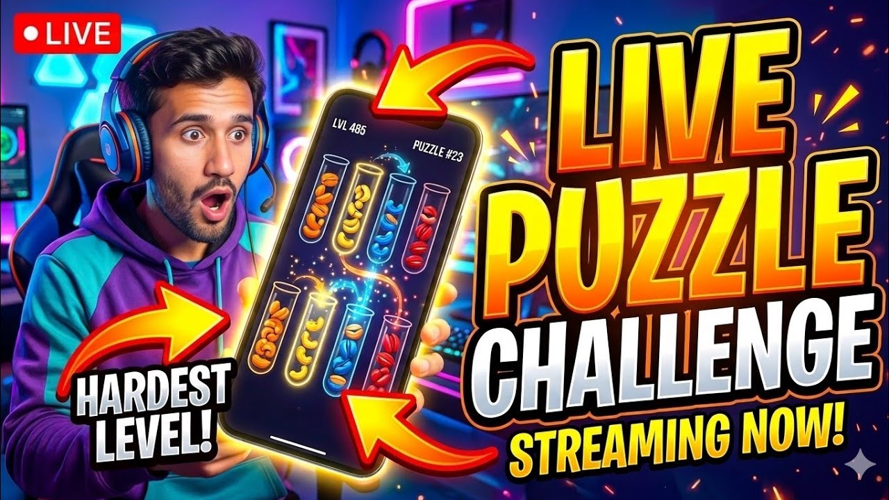 🔴 LIVE Nut Sort Puzzle – 99% Players Fail This Level 😱 | Brain Puzzle Challenge Why-Arain