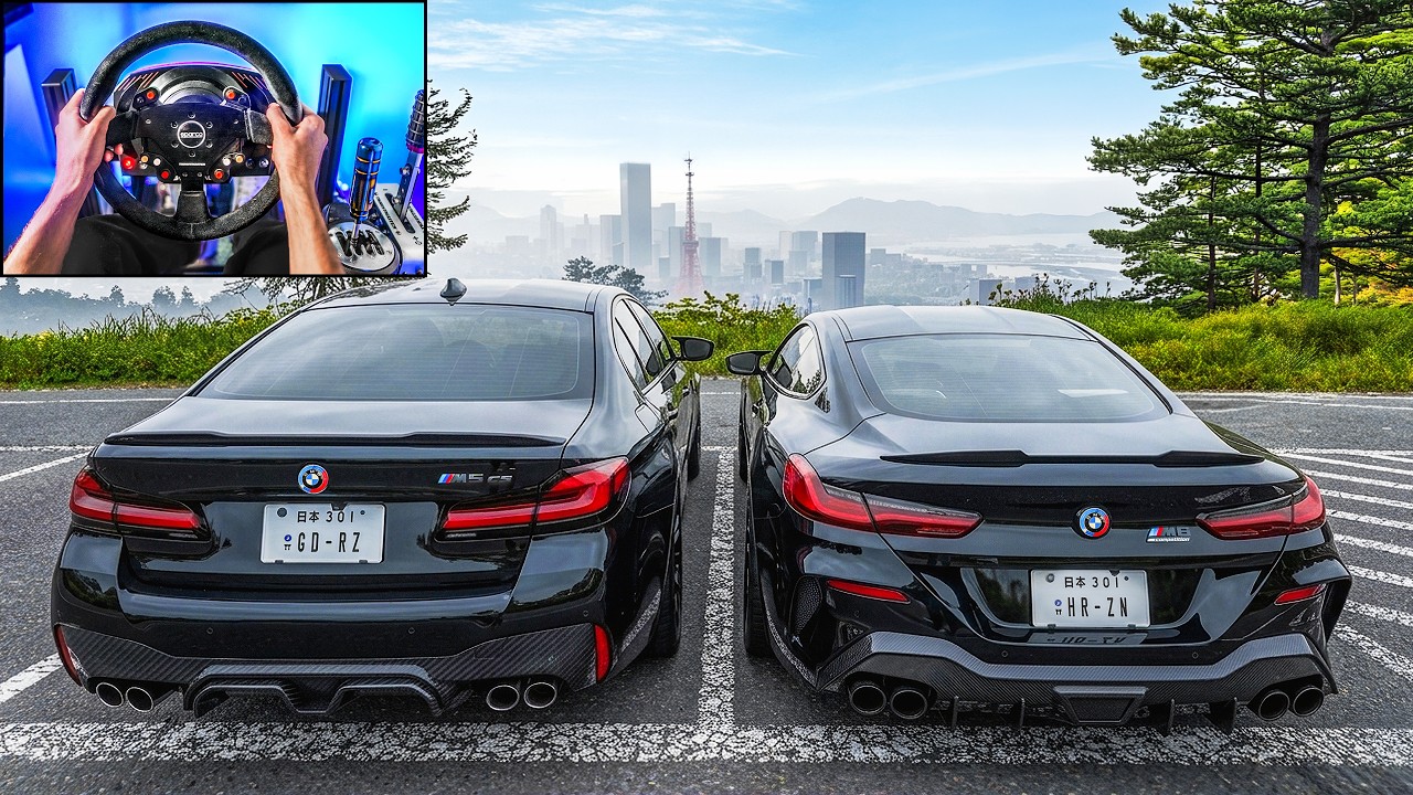 BMW M5 CS & BMW M8 | Forza Horizon 6 | Steering Wheel Gameplay
