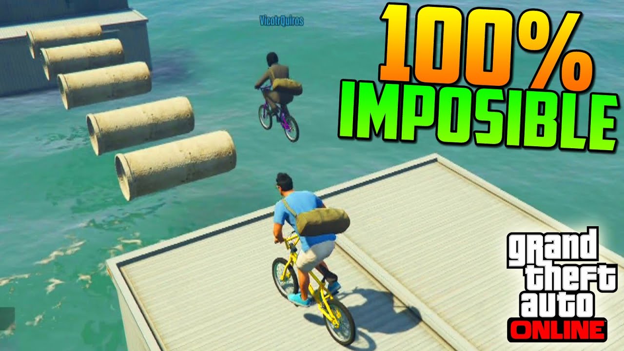 100% IMPOSIBLE! TRONCOS FLOTANTES!!! - Gameplay GTA 5 Online Funny Moments (Carrera GTA V PS4)