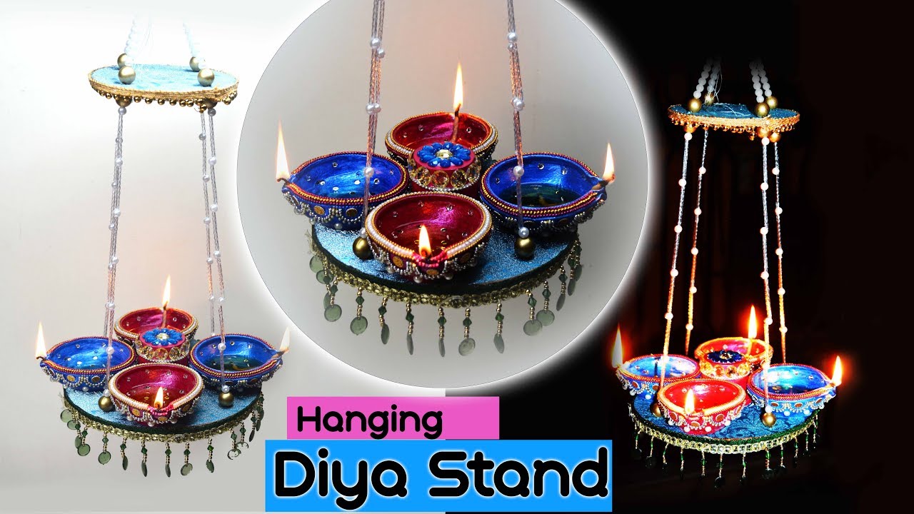 How to make : Hanging Diya Stand | Diwali Special | Art with Creativity