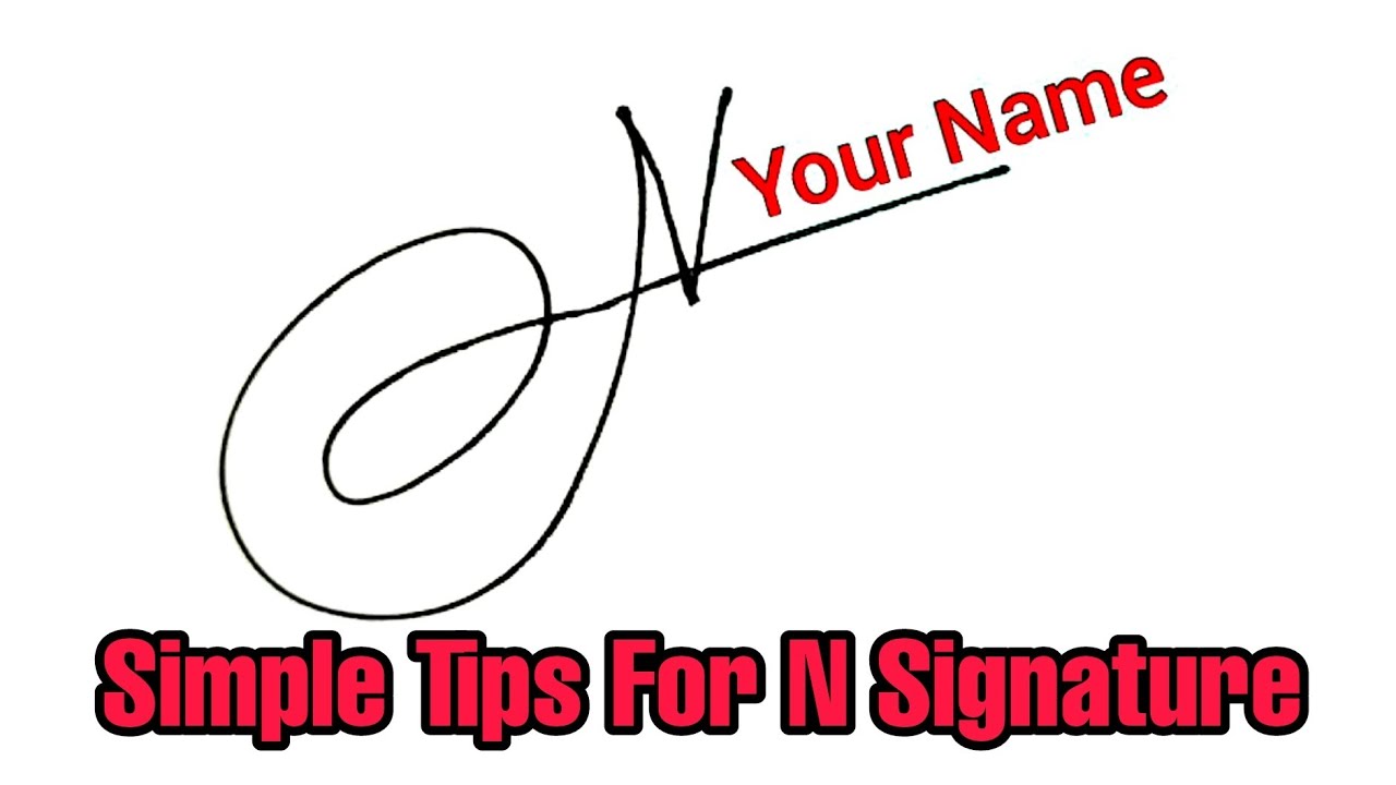 Signature tutorial | Simple tips for N signature | Anup Calligraphy