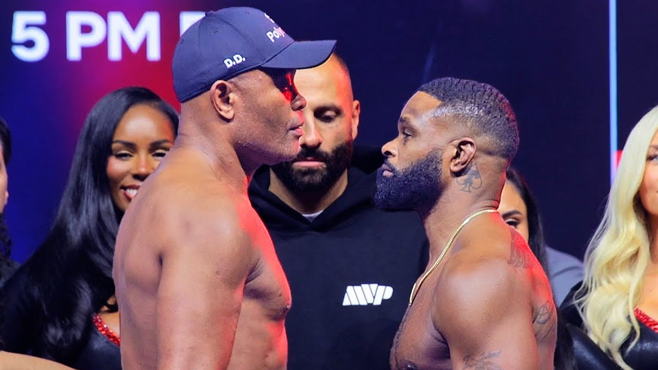 Anderson Silva vs Tyron Woodley FULL Weigh In & Face Off