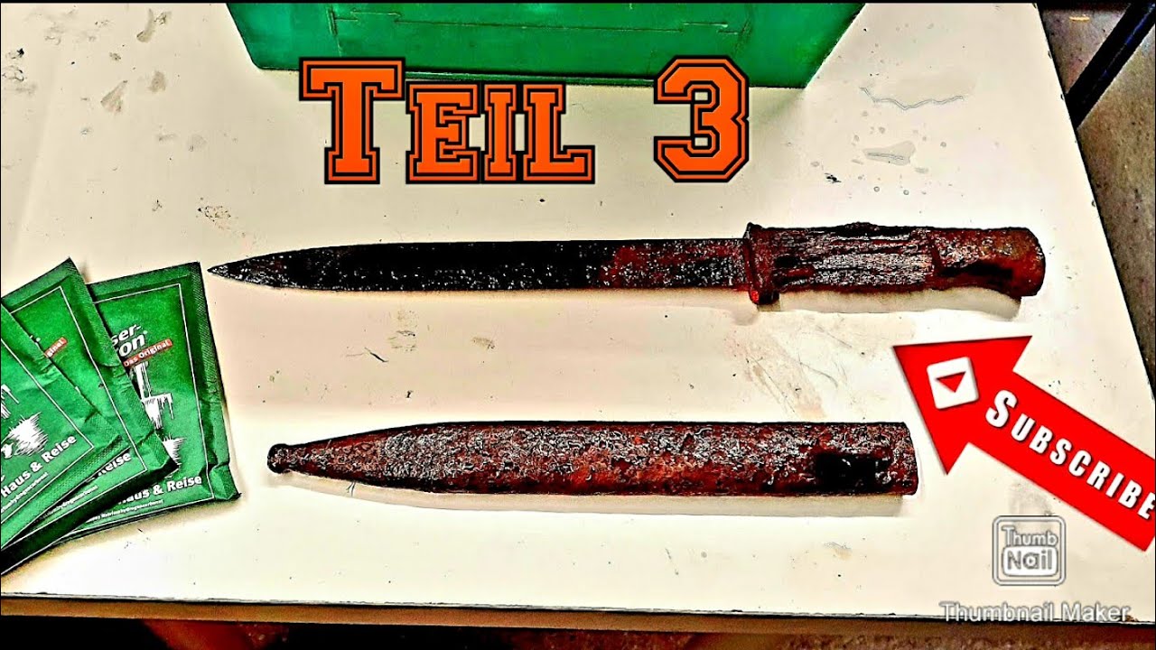 Restauration mit Elektrolyse BAJONETT  Teil 3  Top Ergebnis  sondeln, schatzsuche, metalldetektor