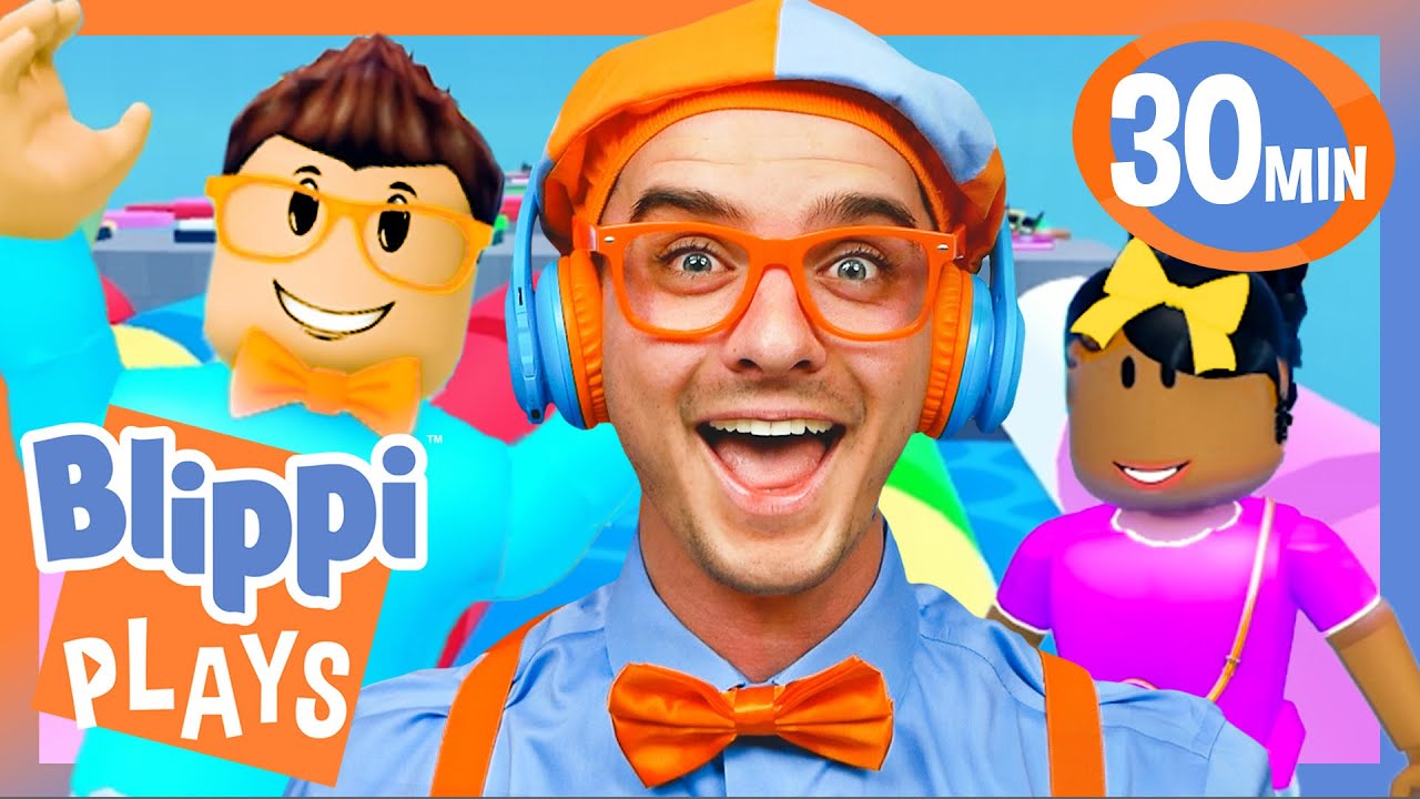 Blippi and Meekah Play Multiplayer Puzzle Games! | BEST OF BLIPPI PLAYS ROBLOX | Kids Gaming Videos