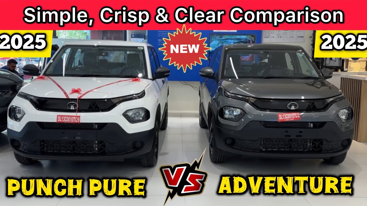2025 Tata Punch Pure vs Adventure 2025 Model ✅ Price & Feature Comparison in Hindi ✅