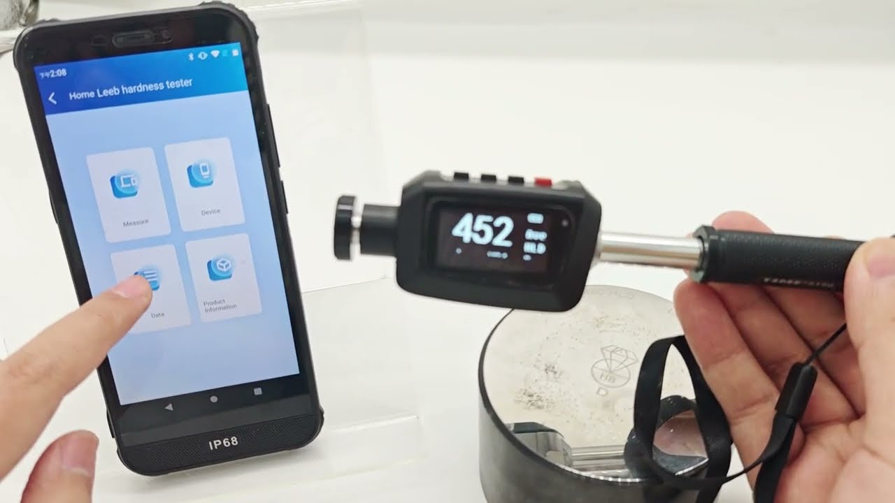 TIME5150 Leeb hardness tester links to phone APP. Online Leeb hardness tester factory.