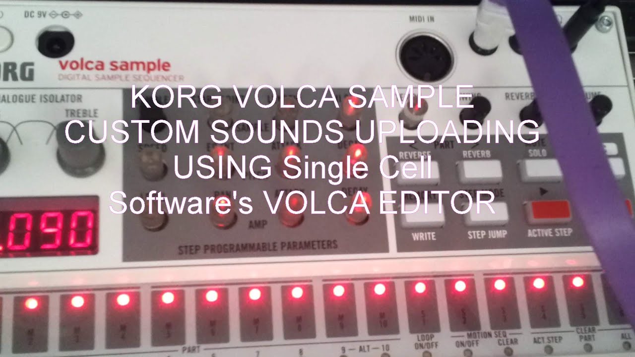 Volca Sample Uploading Custom Sounds using Single Cell Software's Caustic Editor