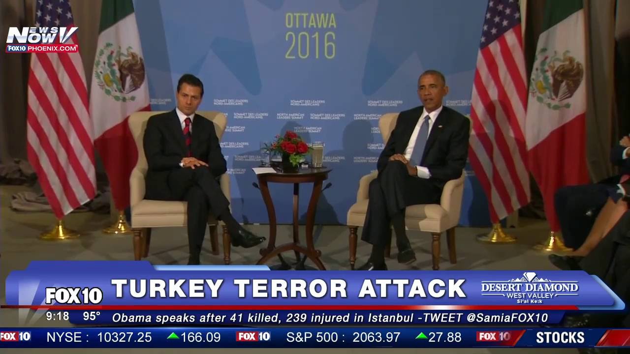 FNN: Obama Speaks After 41 Killed, 239 Injured by Suicide Bombers at Ataturk Airport in Istanbul