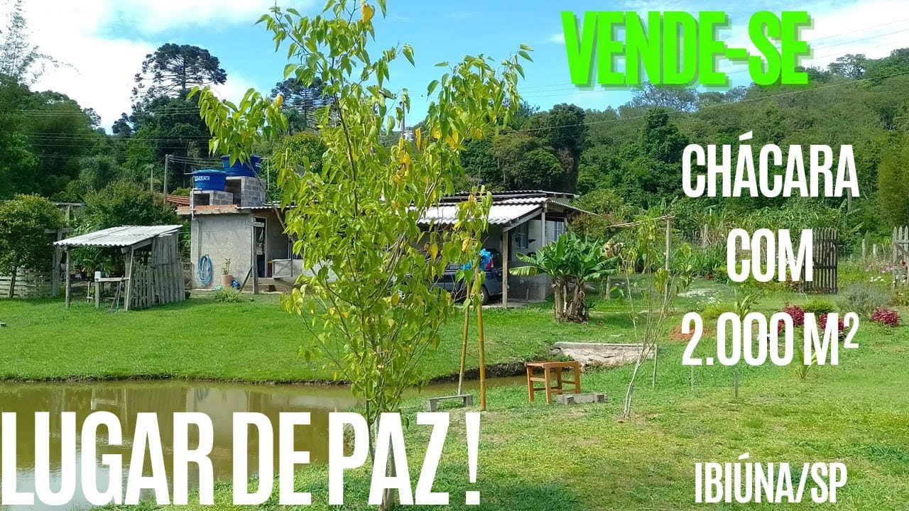 #58-VENDIDO-CHÁCARA LINDA 2.000 M² DE 250 MIL POR APENAS 230 MIL/ IBIÚNA-SP