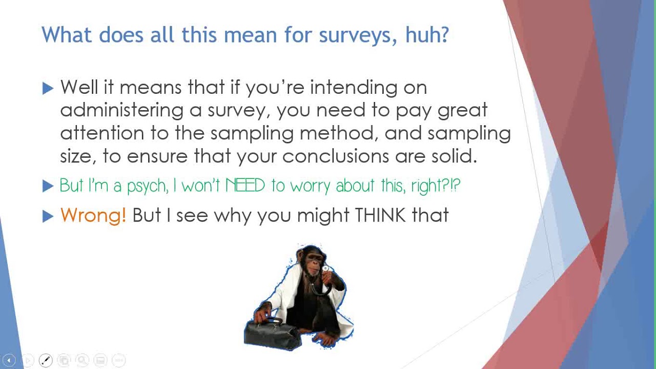 Survey Design and Analysis 4   Sampling error and Sampling Bias