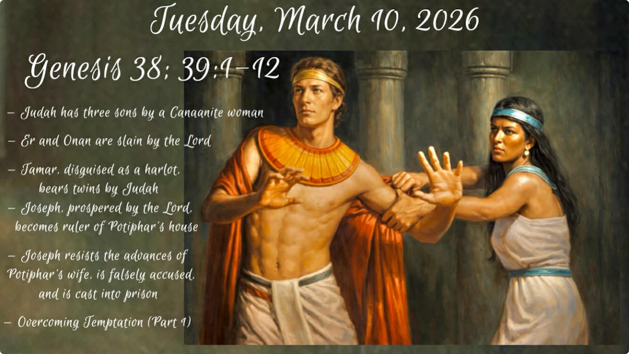 Tuesday, March 10, 2026 - Genesis 38; 39:1-12