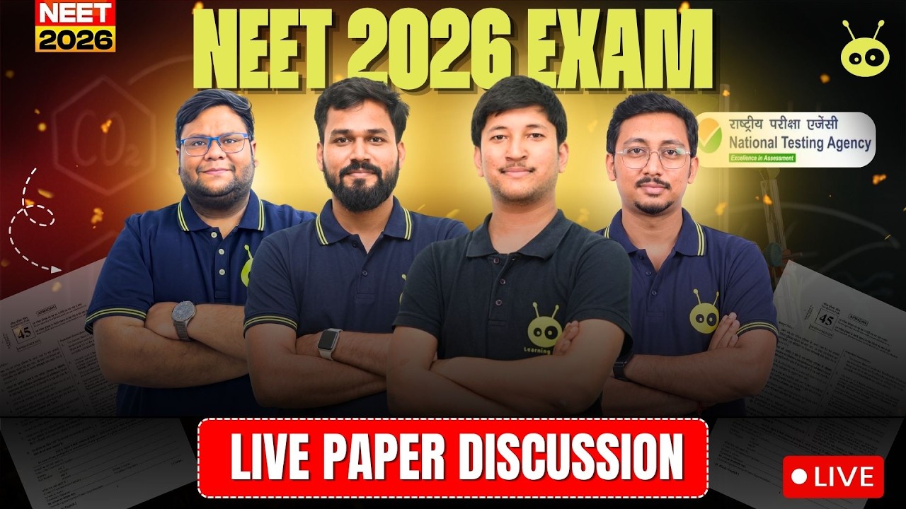 🛑NEET 2026 Question Paper Discussion Live Analysis 📝 NEET 2026 Exam Paper Solution 3rd May #NEET2026