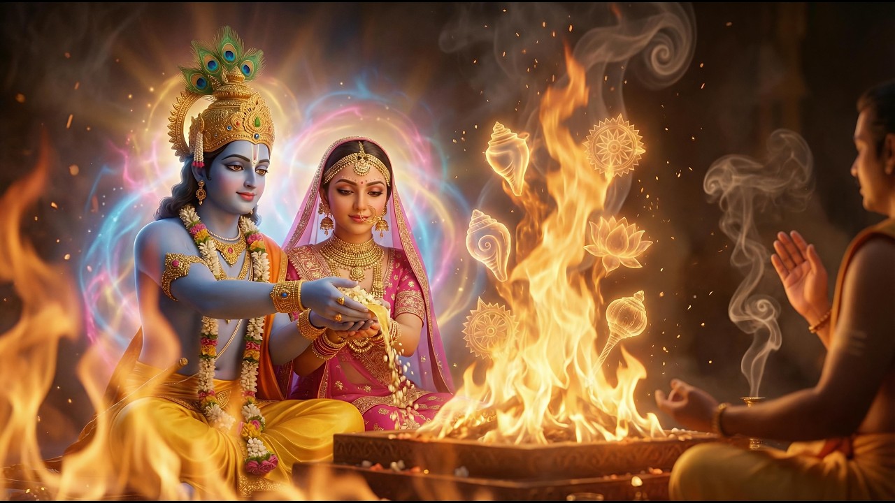 Shobha Saje Radha Krishna | Divine Wedding Song | Cinematic Devotional Music #radhakrishna #wedding