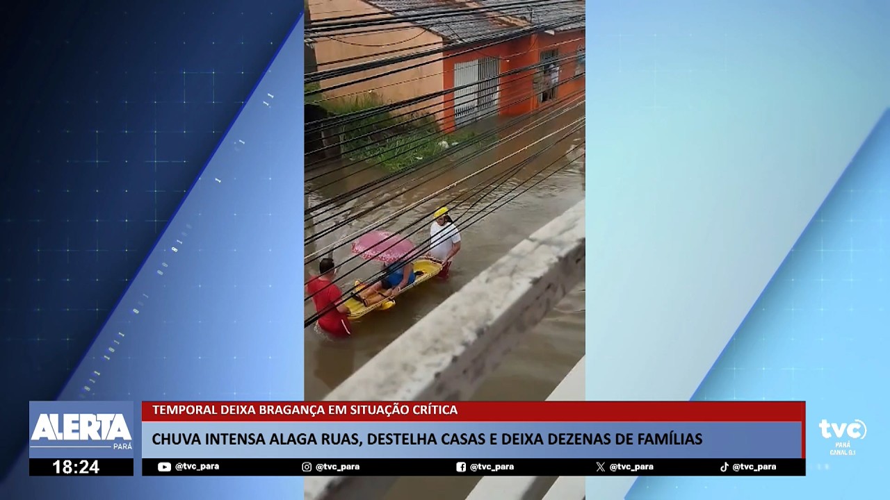 Temporal causa estragos e deixa famílias desabrigadas em Bragança