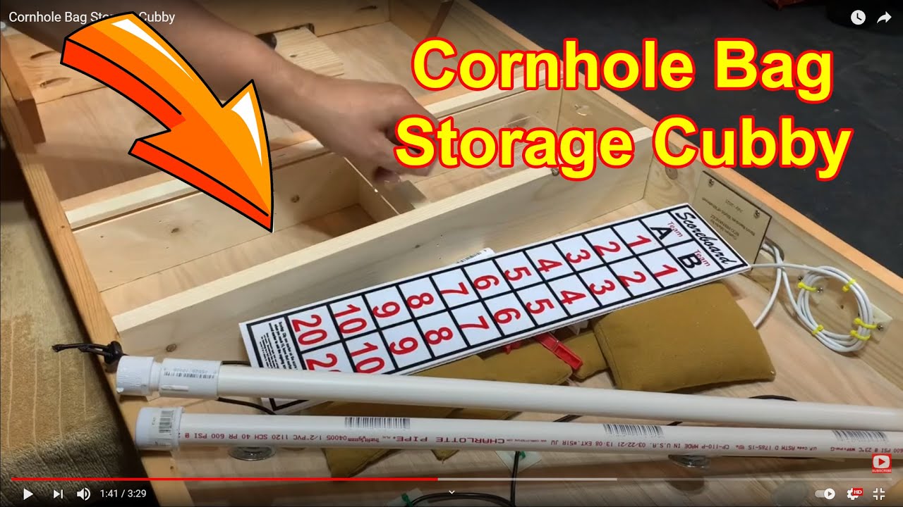 Cornhole Bag Storage Cubby