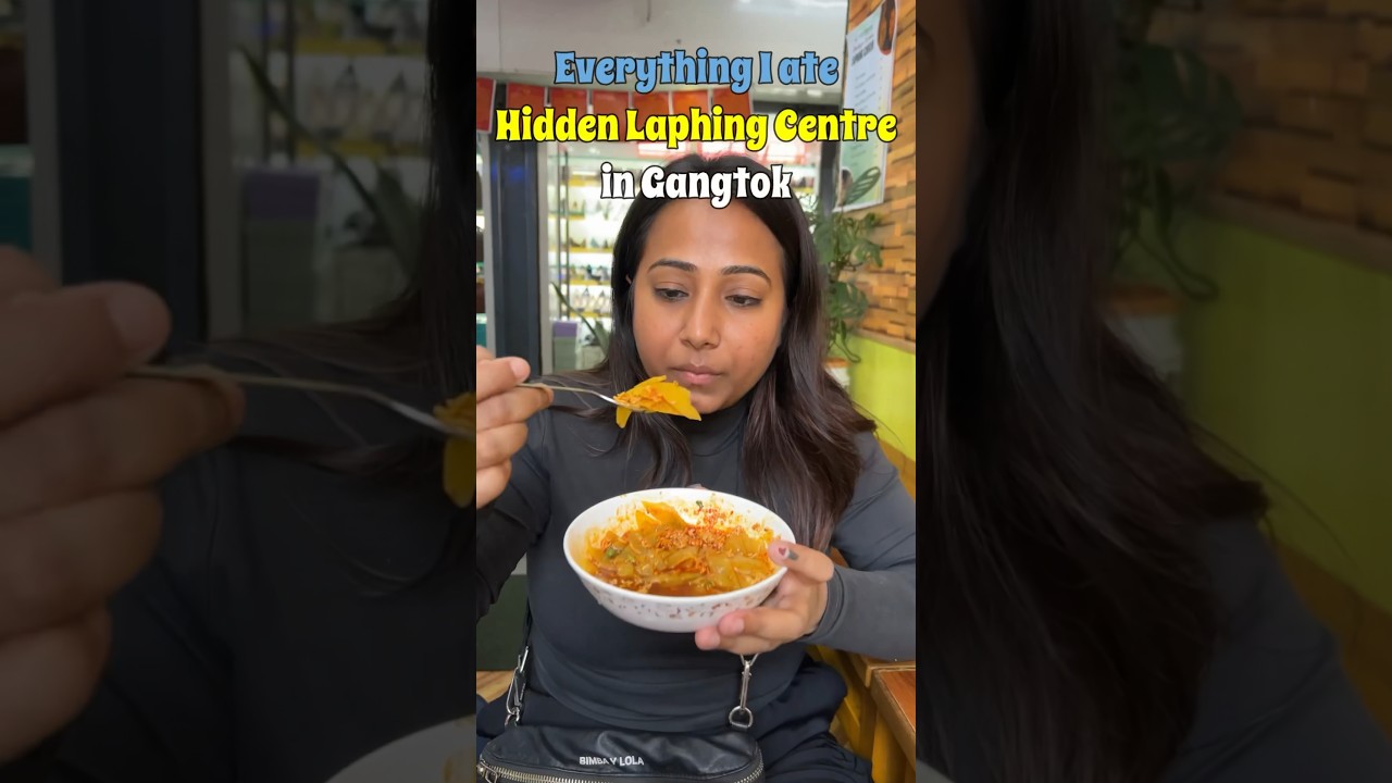 Everything I ate Hidden Laphing Shop in Gangtok🙈 #foodshorts #sikkimfood #foodreview