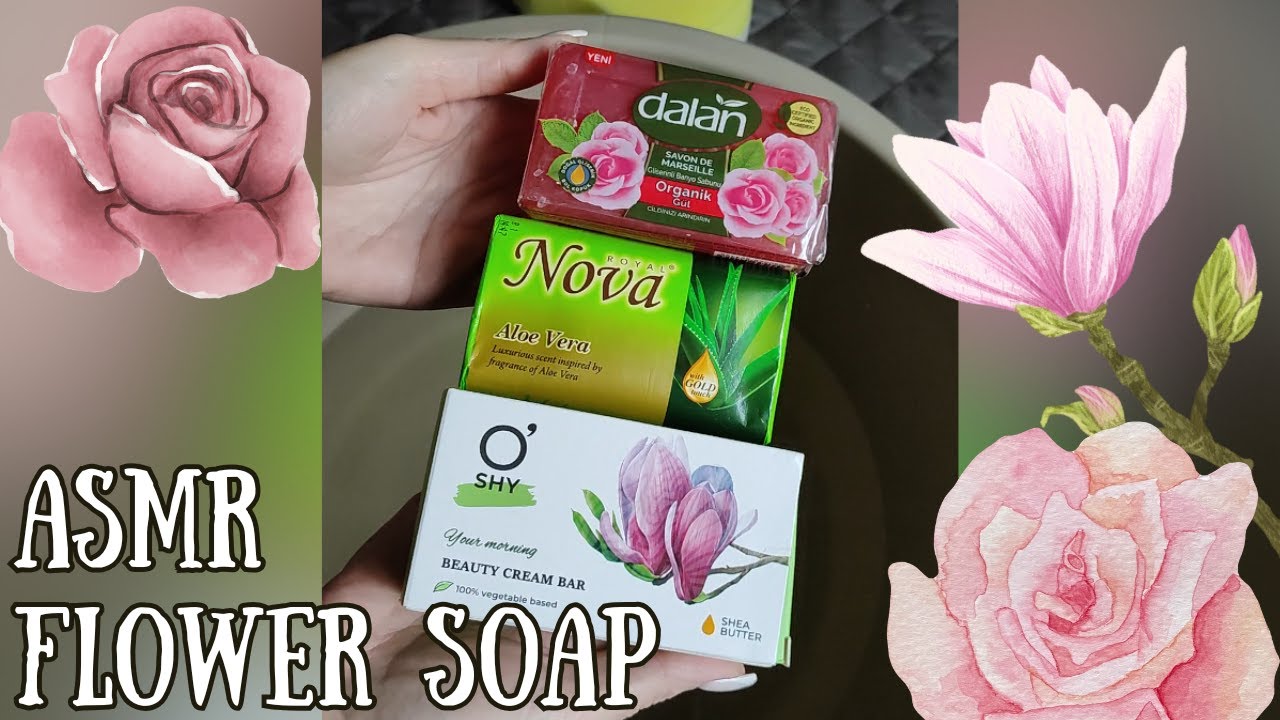 🌹🧼ASMR FLOWER SOAP SET 🩷 | AROMA SOAP LATHERING🫧🌸