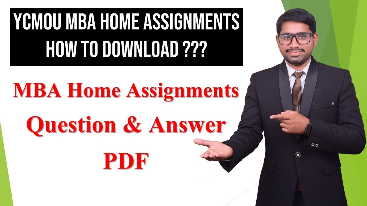 YCMOU MBA Home Assignments Questions & Answers | YCMOU MBA home assignments answer kaise likhe