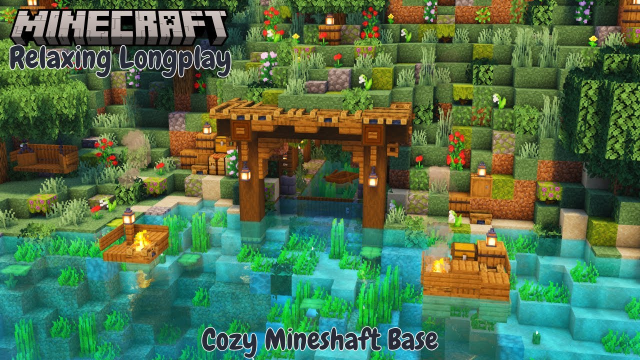 Minecraft Relaxing Longplay | Cozy Mineshaft Base (no commentary)