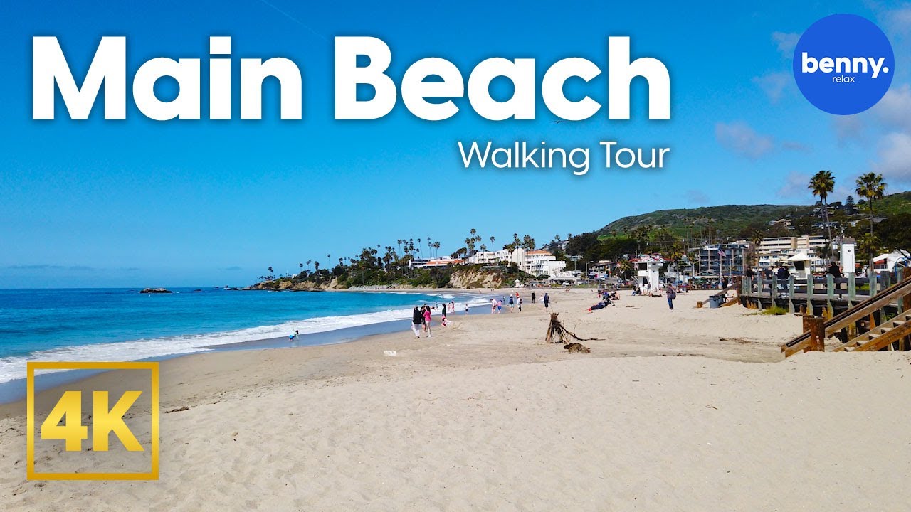 4K LAGUNA BEACH Walk Downtown to Main Beach