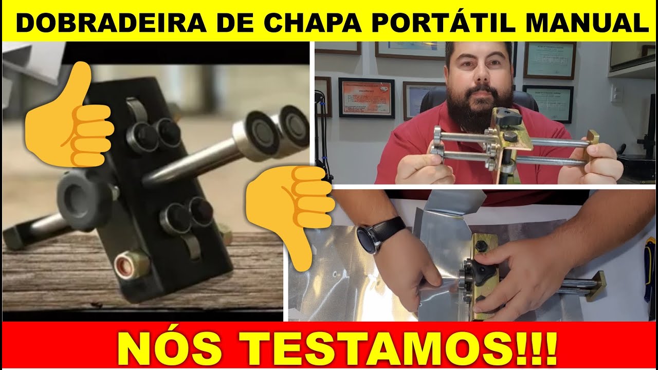 DOBRADEIRA DE CHAPAS portátil manual! Será que funciona bem? - TESTAMOS PARA VOCÊ!