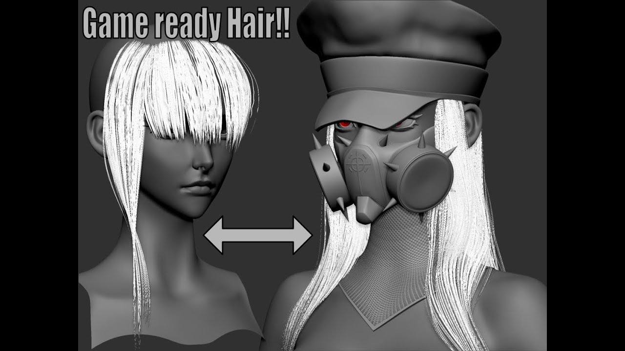 Game ready hair in Zbrush 2021 Easy Method