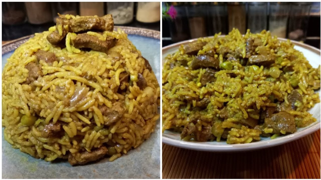 المطبخ التونسي:روز ازعر تونسي بالكبدة والكلاوي البقري بنة بنة rouz az3ar tounsi