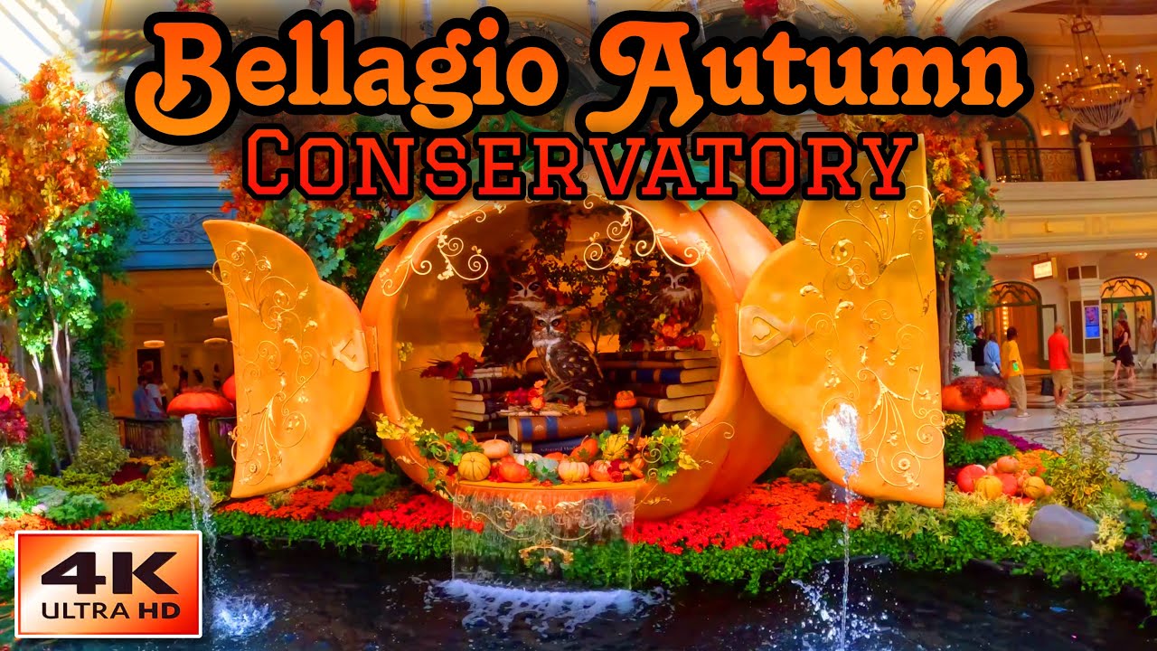 Bellagio Autumn Conservatory Walkthrough (Las Vegas) (4k)