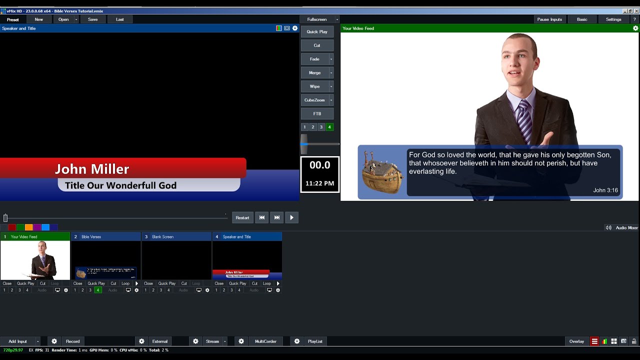 VMix   Using Bible Verses and Note Pad on your live streaming